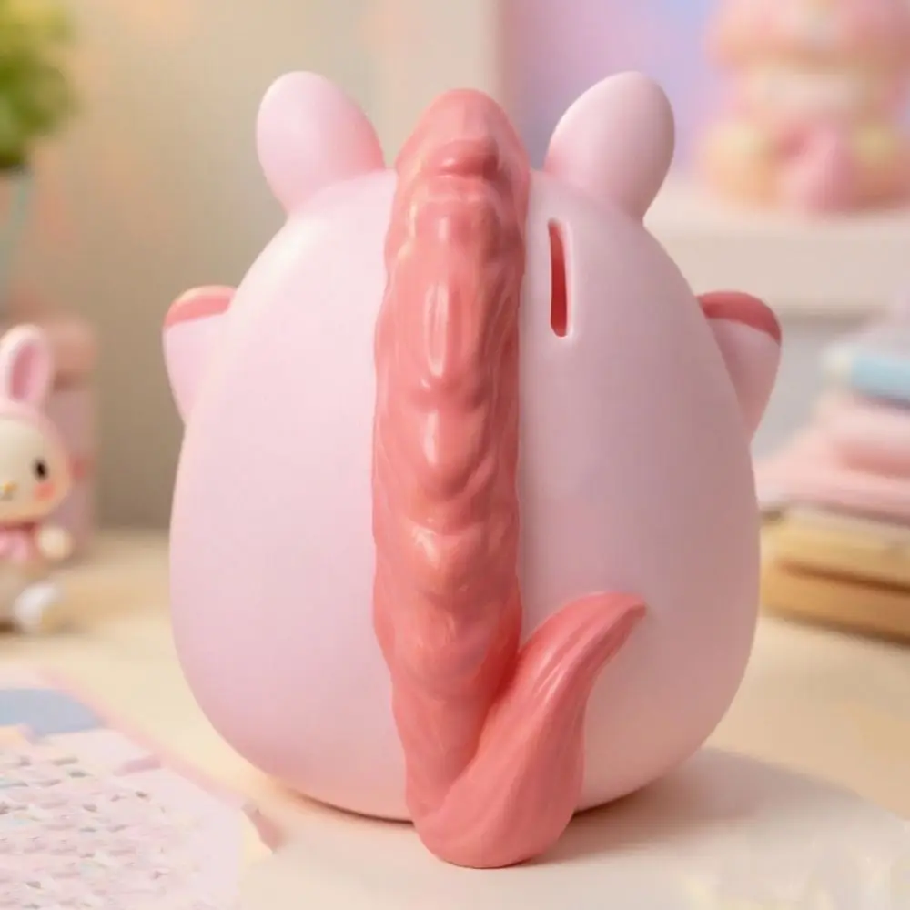 

Органайзер для хранения, мультяшная копилка, виниловая кавайная коробка для хранения монет, милый декоративный орнамент против падения, украшение для спальни