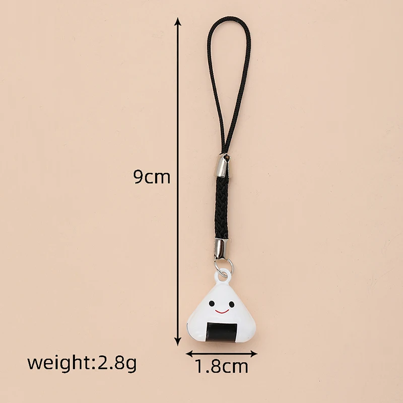 1pc/3pcs Rabbit Panda Cat Mouse Animal Keychains Keyring For Women Children Bell Can Sound Cute Onigiri Bag Box Cellphone Chain