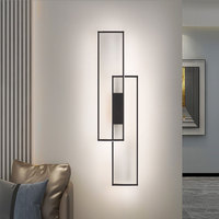 LED hotel wall lamp, living room, bedroom, bedside lamp, corridor, minimalist Nordic hotel square decorative wall lamp