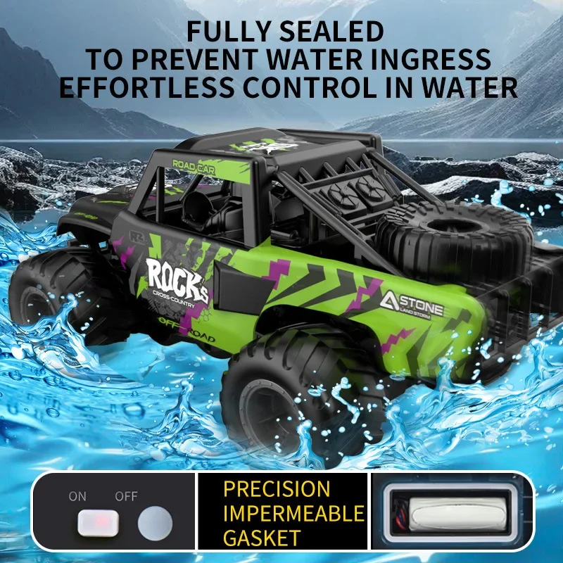 Jjrc Q191 2.4G سيارة التحكم عن بعد برمائية 4Wd مركبات مقاومة للماء دوران 360 درجة على الطرق الوعرة مركبة Rc سيارات لعب للأولاد