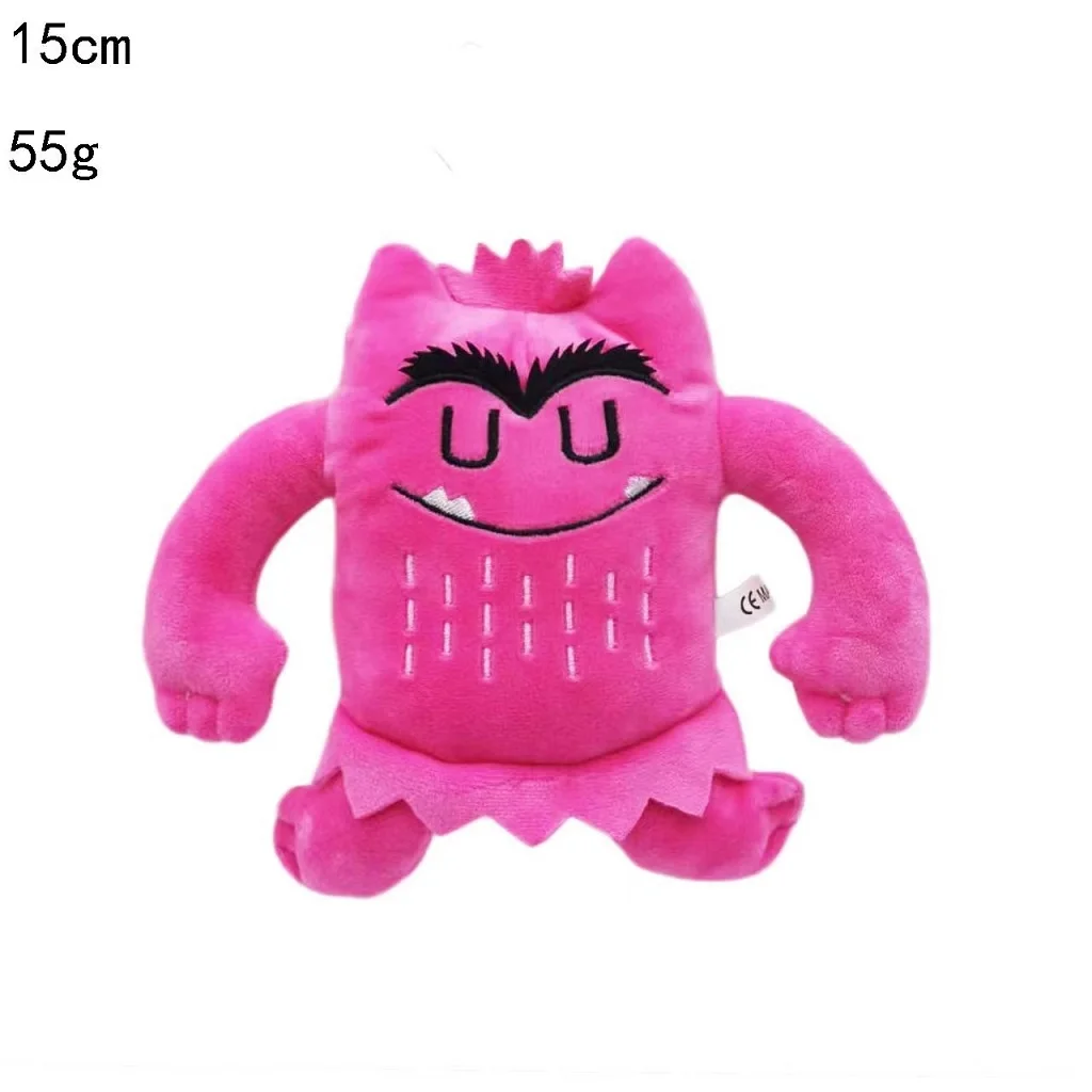 6 stks/set Kawaii De Kleur Monster Pluche Pop Kinderen Monster Kleur Emotie Plushie Knuffel Voor Kinderen Verjaardagscadeautjes