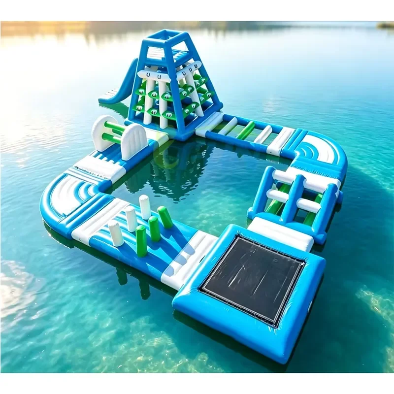 Swimming Pool Competitions Obstacle Course Challenges Lake Leisure Sports Inflatable Floating Water Park for Children and