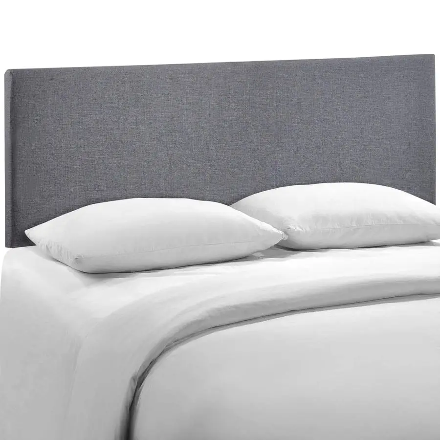 

Region Linen Fabric Upholstered Queen Headboard in Smoke
