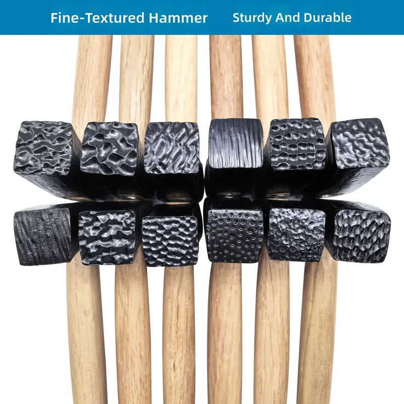 for DIY Pattern Hammer Metalworking Square Hammer for Pit Stripe Wave Gold Silver Ring Bracelet Texture Effect