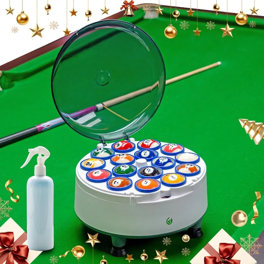 

Pool Ball Cleaner Pool Ball Polishing Cleaning Machine Billiard Ball Cleaner Electronic Pool Balls Polishing for 16 Billiard an