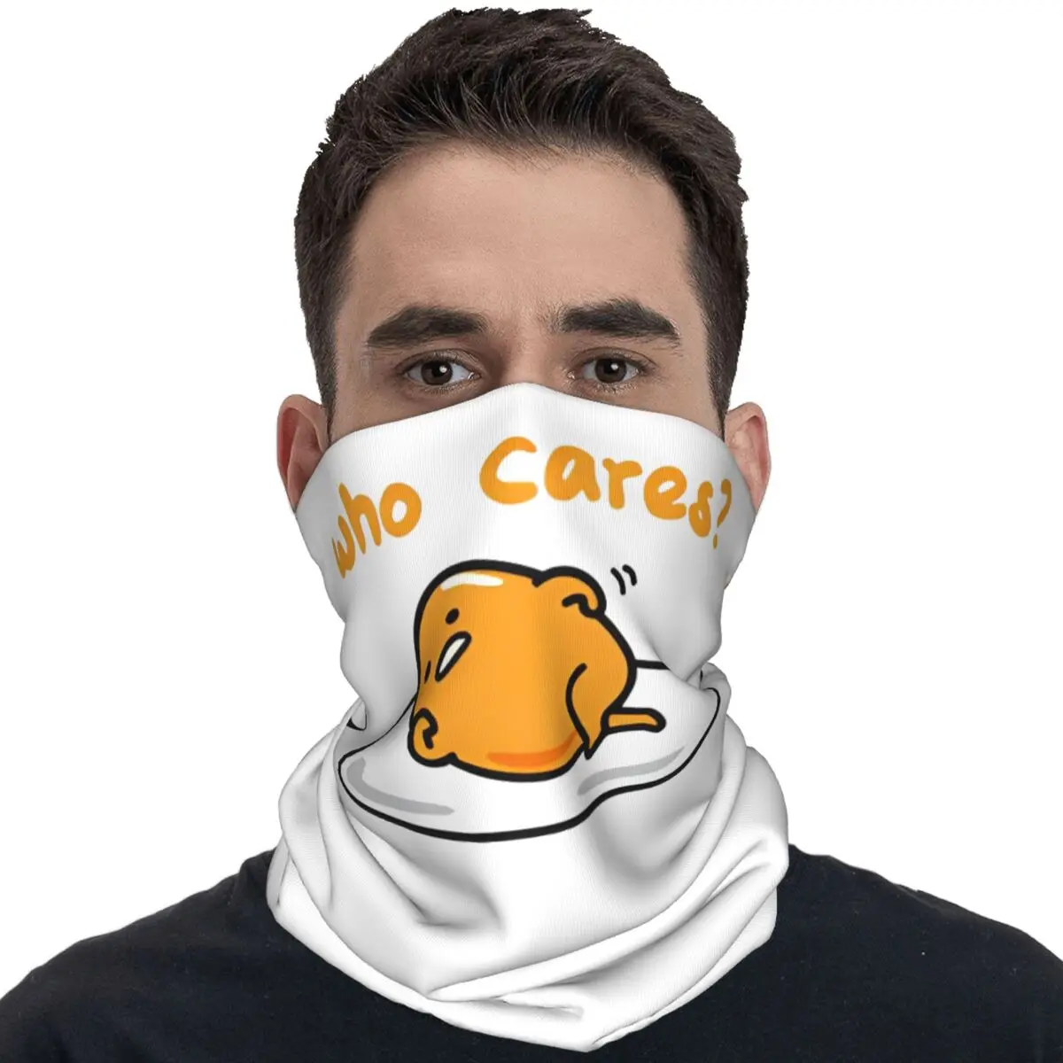 Gudetama siapa yang peduli? Balaclava masker bersepeda mendaki berkemah, syal mode musim gugur masker taktis antilembap tahan angin