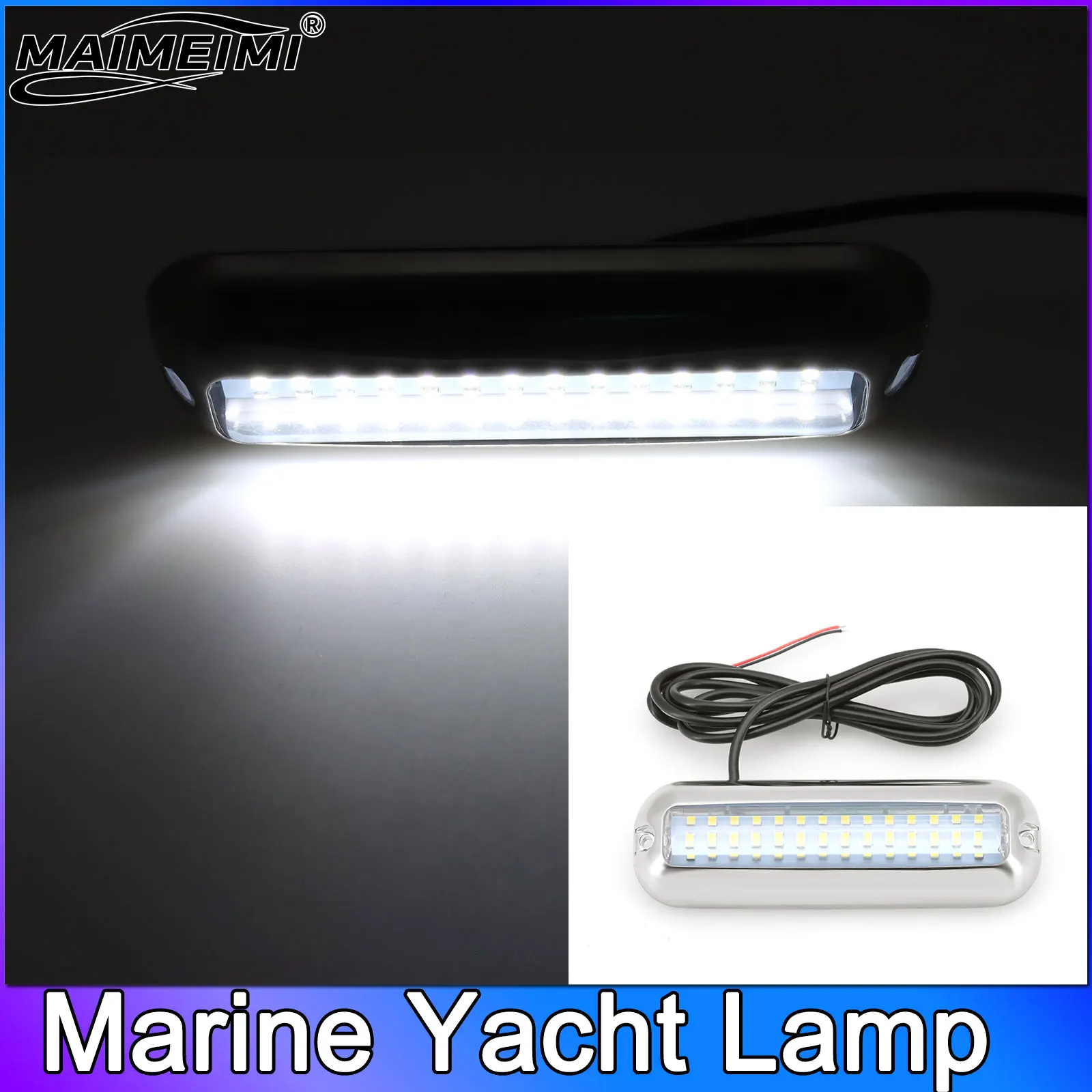 

1 шт. лампа для морской яхты, 42 светодиода, нержавеющая сталь, IP68, антикоррозийный подводный фонарь для лодки, задние фонари для морской палубы, аксессуары