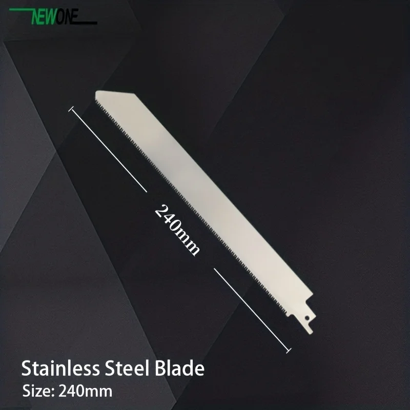 NewOne 1/5/10pcs 9Inch 16TPI Unpainted Reciprocating Saw Blade  Fine Teeth Stainless Steel Saw BladesFor Frozen Meat, Bones