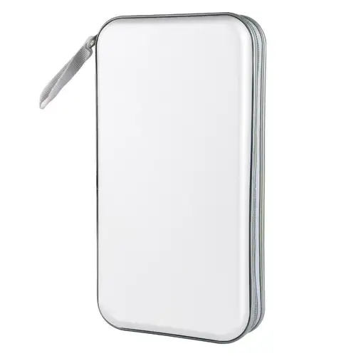 Media Storage Box 80 Capacity CD Case Holder Hard Plastic Storage DVD Case Zipper Portable CD Case Wallet CD/DVD Album - Image 13