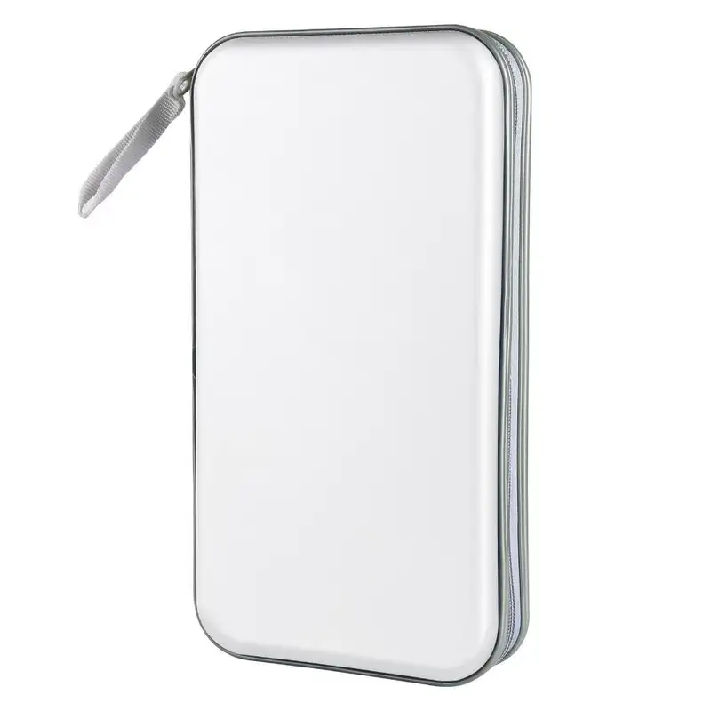 Media Storage Box 80 Capacity CD Case Holder Hard Plastic Storage DVD Case Zipper Portable CD Case Wallet CD/DVD Album - Image 13