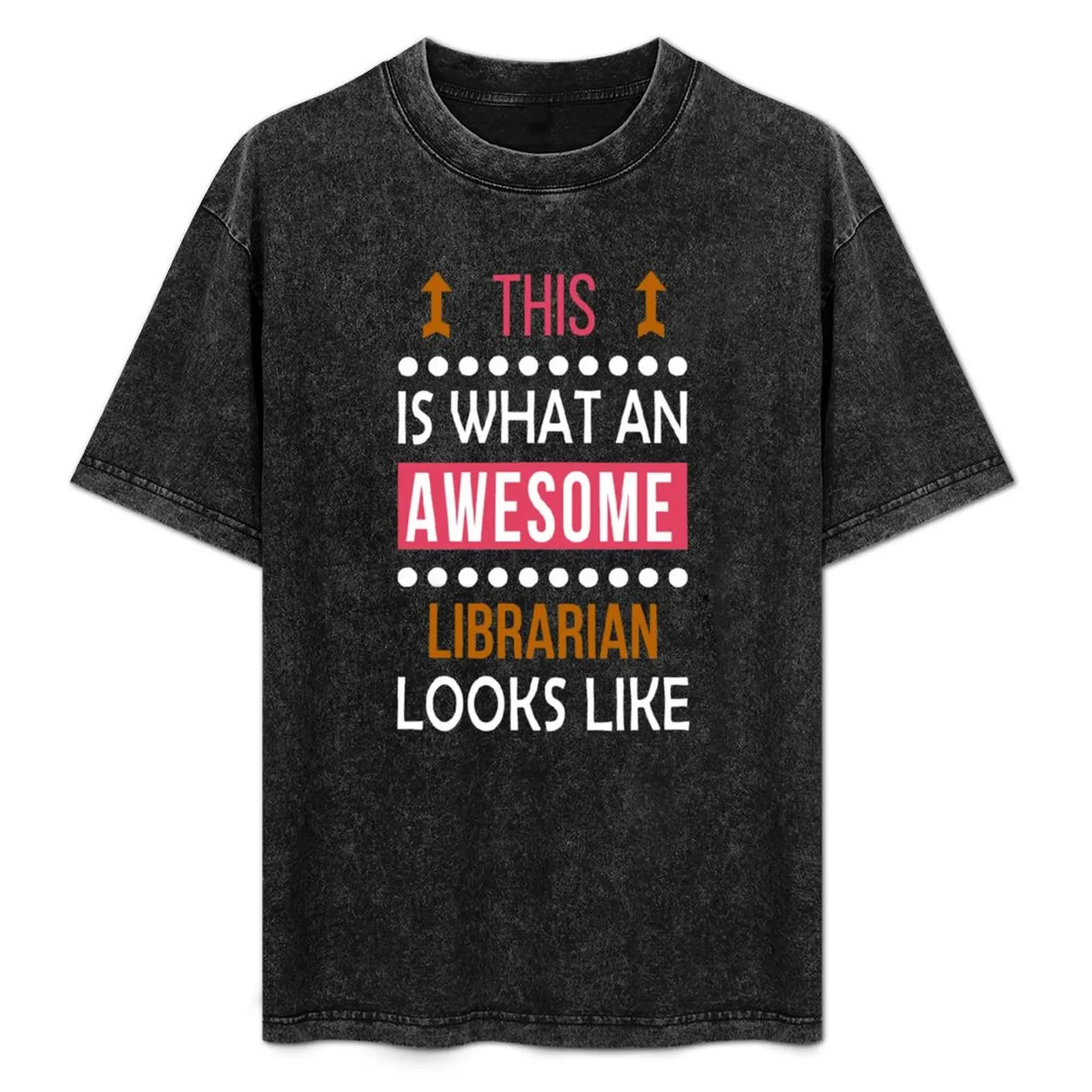 

Librarian Awesome Looks Funny Birthday Christmas T-Shirt Trendy Pattern T-Shirt for Men