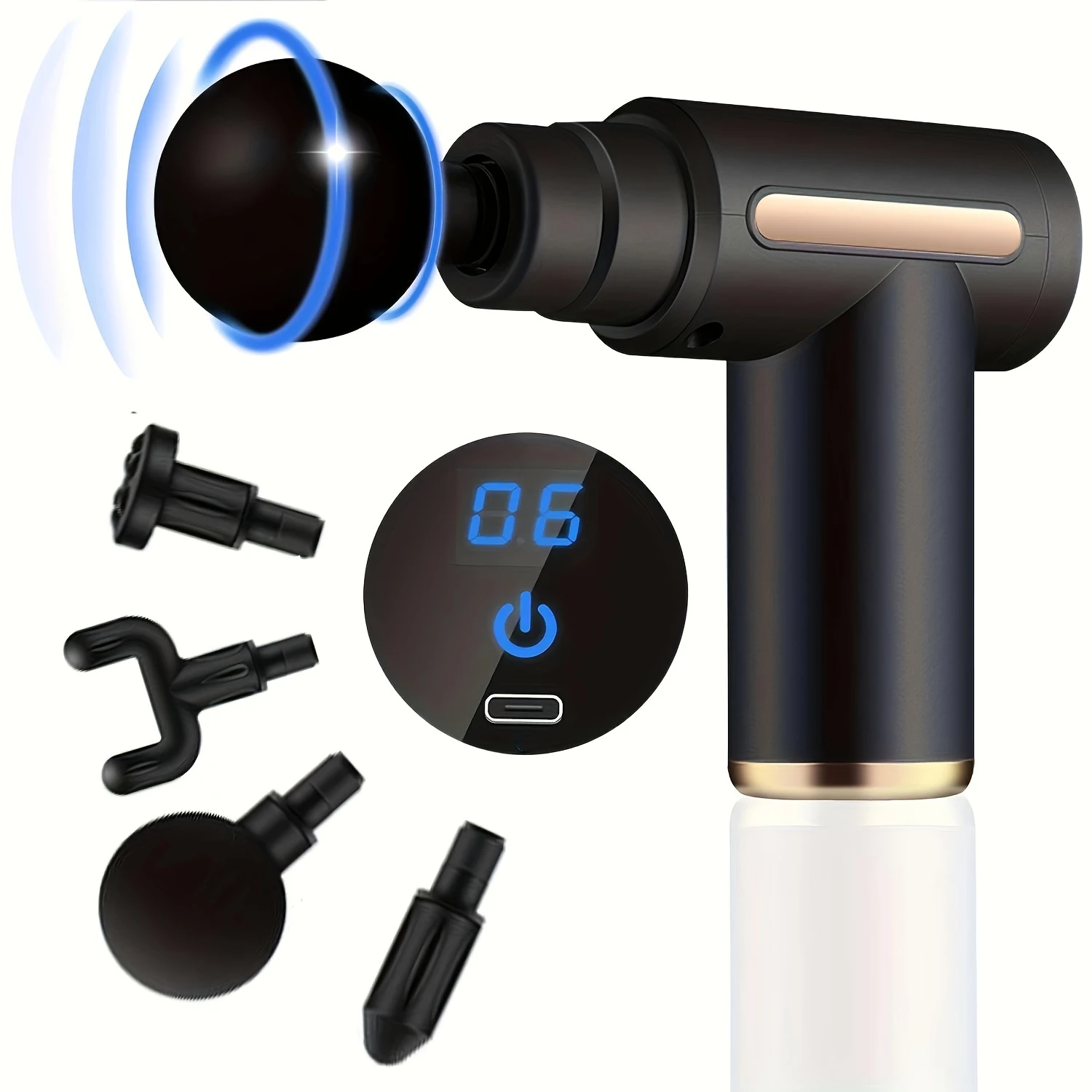 1pc Ultra-Quiet Mini  Massager Gun for Deep Tissue Percussion Massage - Portable Handheld Device Relieves Muscle Tension for Spo