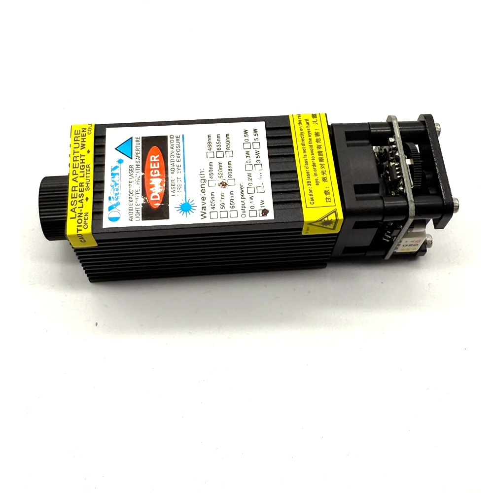 Adjustable Focus 520nm 1W~ 1000mw Green Laser Diode Module  Bird Repellent Landmark Laser Lamp 33x105mm