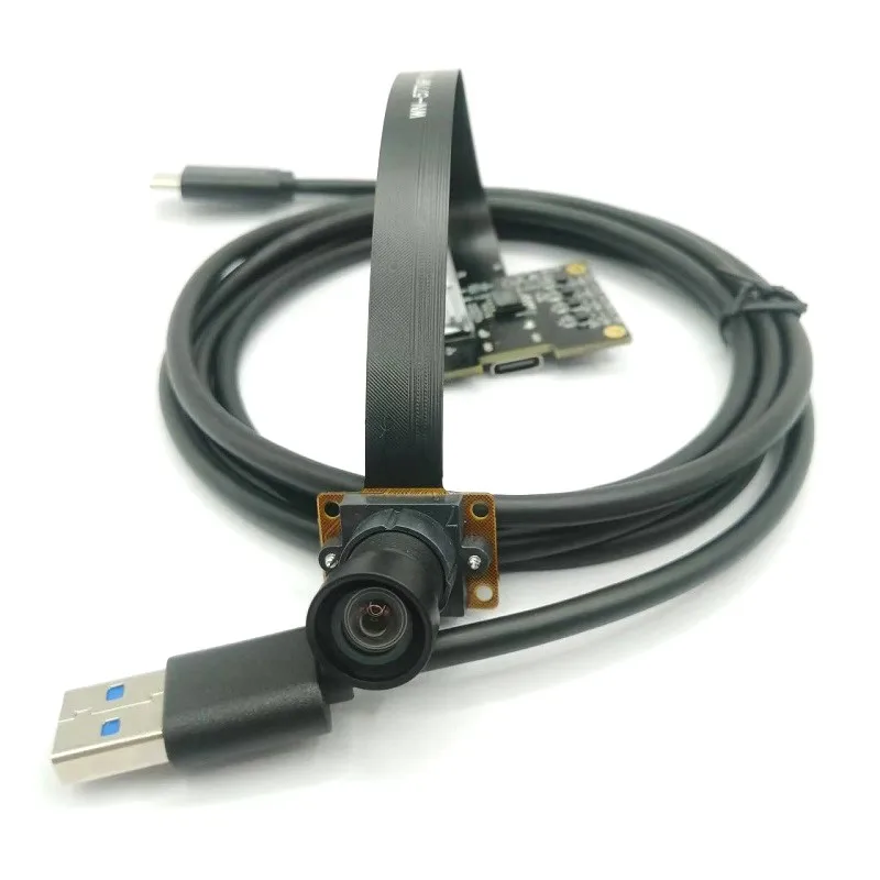 Módulo de câmera de foco fixo 25FPS para computador 12MP 1/2,3 polegadas IMX577 UVC USB3.0 Câmera industrial FOV 100 °   Sem distorção