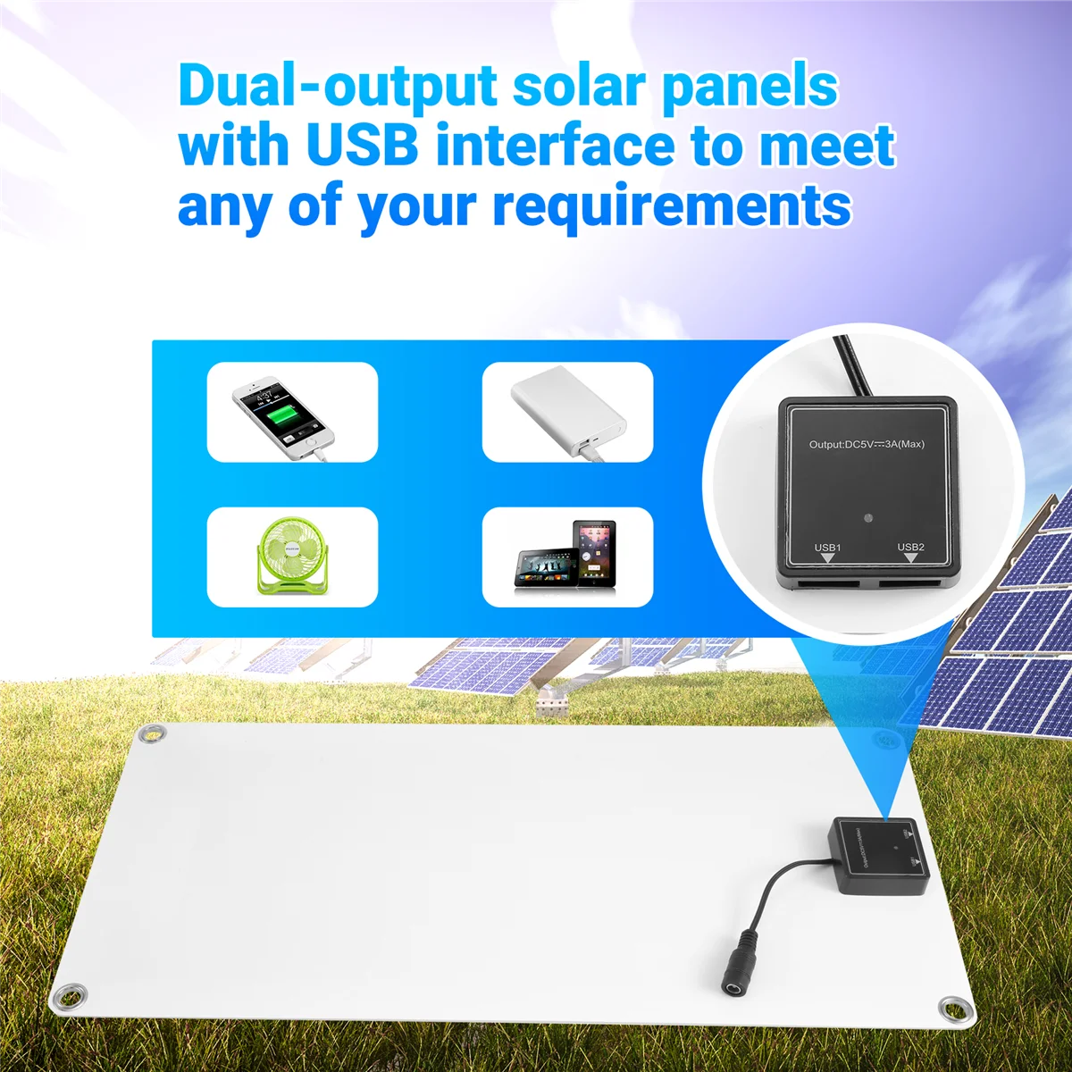 Solar panels 15W Solar Panel 12-18V Solar Cell Solar Panel for Phone RV Car MP3 PAD Charger Outdoor Battery Supply B