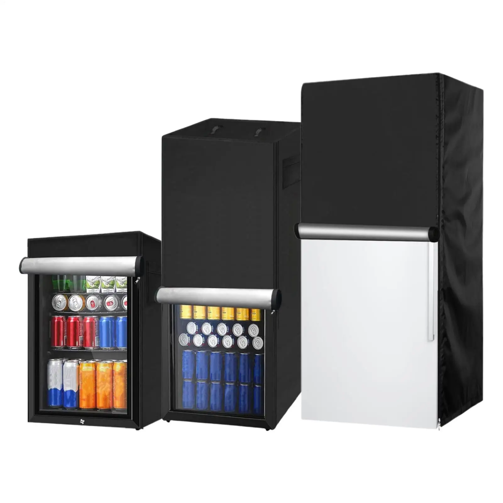 Upright Refrigerator Cover Oxford Cloth Vertical Fridge Cover Mini Fridge Slipcover Dustproof Waterproof