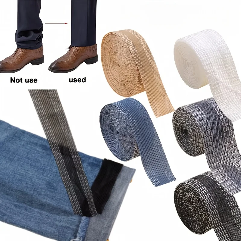 2pcs/pack 1m Self-Adhesive Pants Hem Paste Tape Trouser Edge Paste Iron-on Pant Shorten Repair Jean Hemming Tape For DIY Sewing