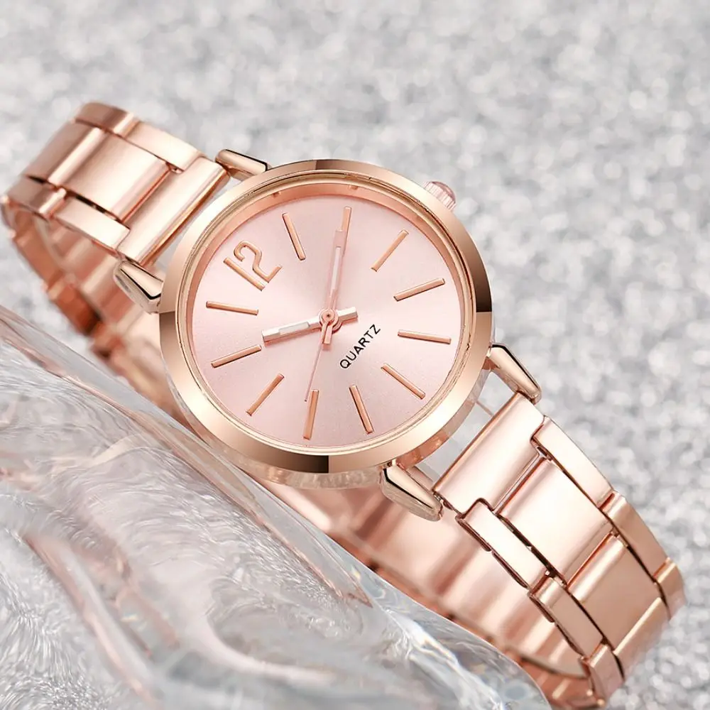 Relógios de quartzo de aço inoxidável quente fivela dobrável relógio de pulso feminino de quartzo simples pulseira quadrada relógio feminino