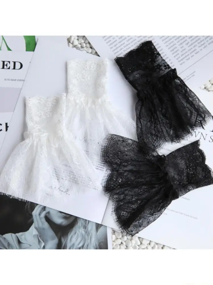 31bf-ビクトリア朝のレースと袖口セットショートタッセル付き衣装レース襟フェイクスリーブ服アクセサリーコスプレパーティー用