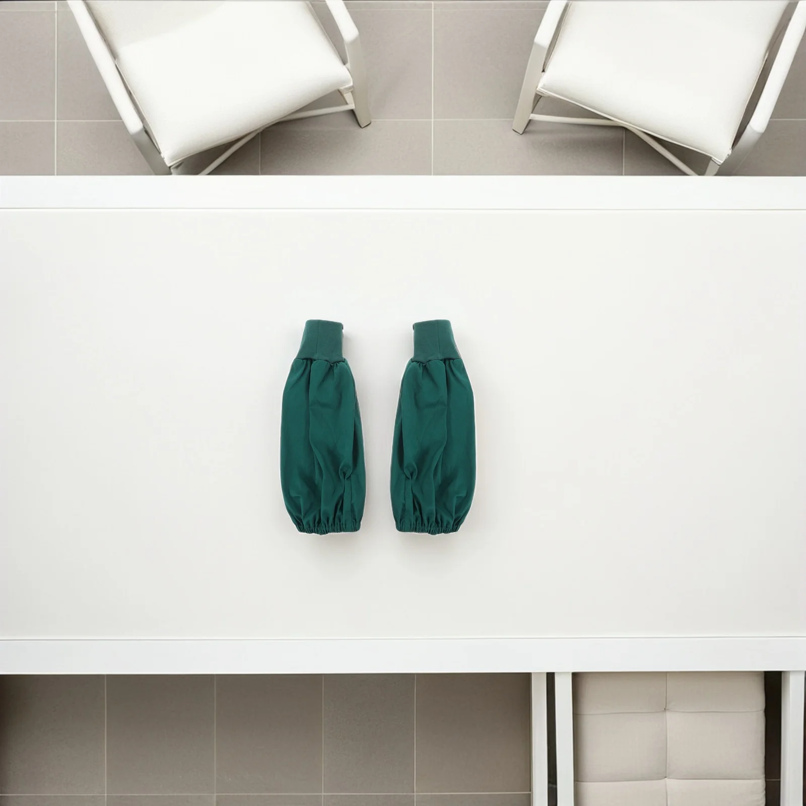 

1Pair Breathable Cotton Arm Sleeves Elastic Protective Oversleeves for Hospital Nursing Medical Forearm Covers