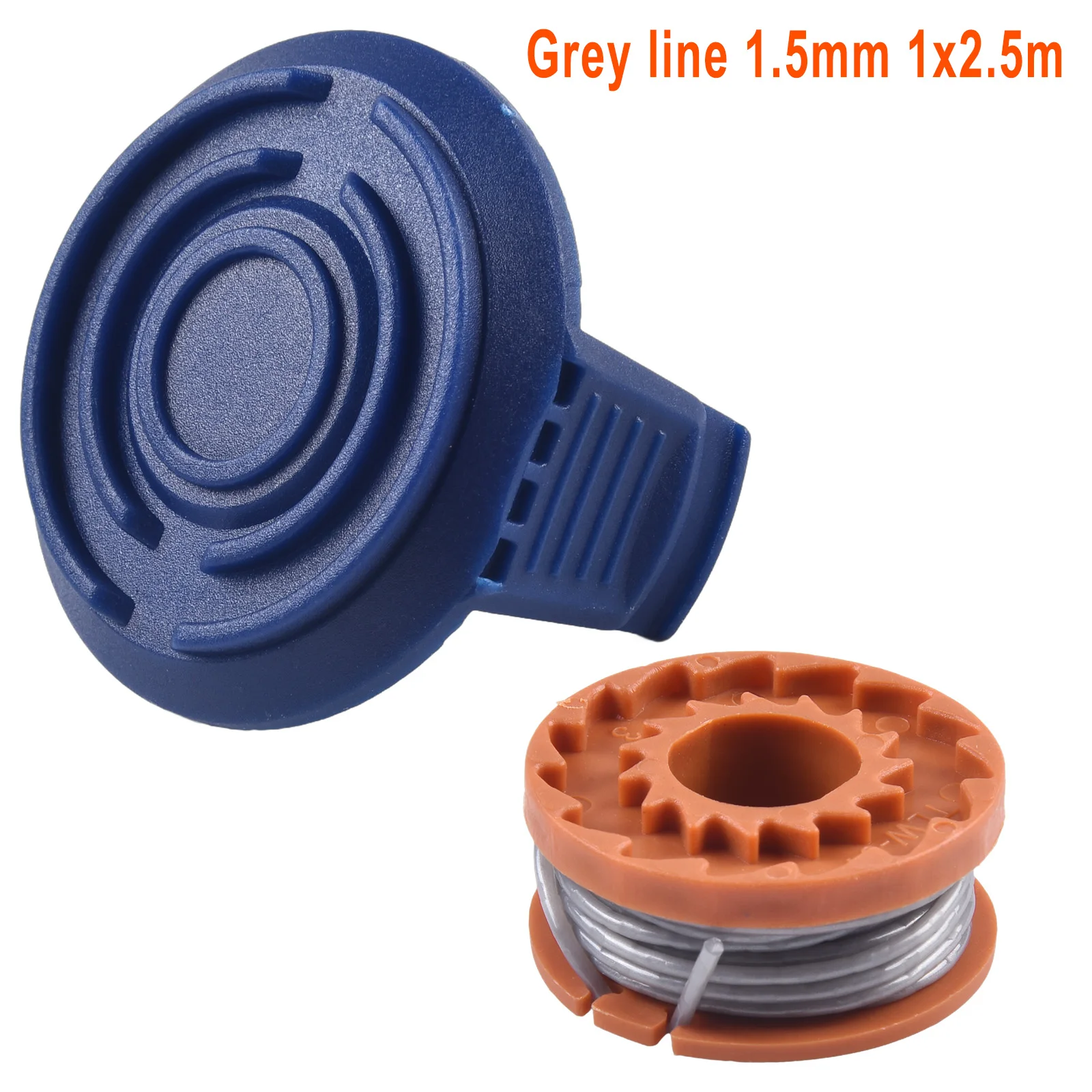 2pcs Garden Trimmer Spool Cover And Line Replacement For MGTP18Li 1.5mm 1x2.5m Lawn Mower Spool Cover Cap Line