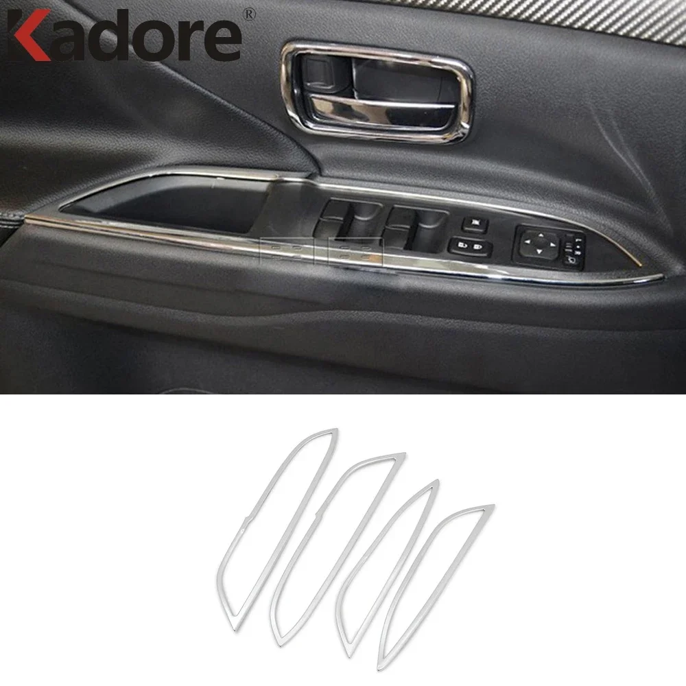 For Mitsubishi Outlander EX 2013-2017 2018 2019 2020 Chrome Door Armrest Handle Cover Trim Car Sticker Interior Accessories