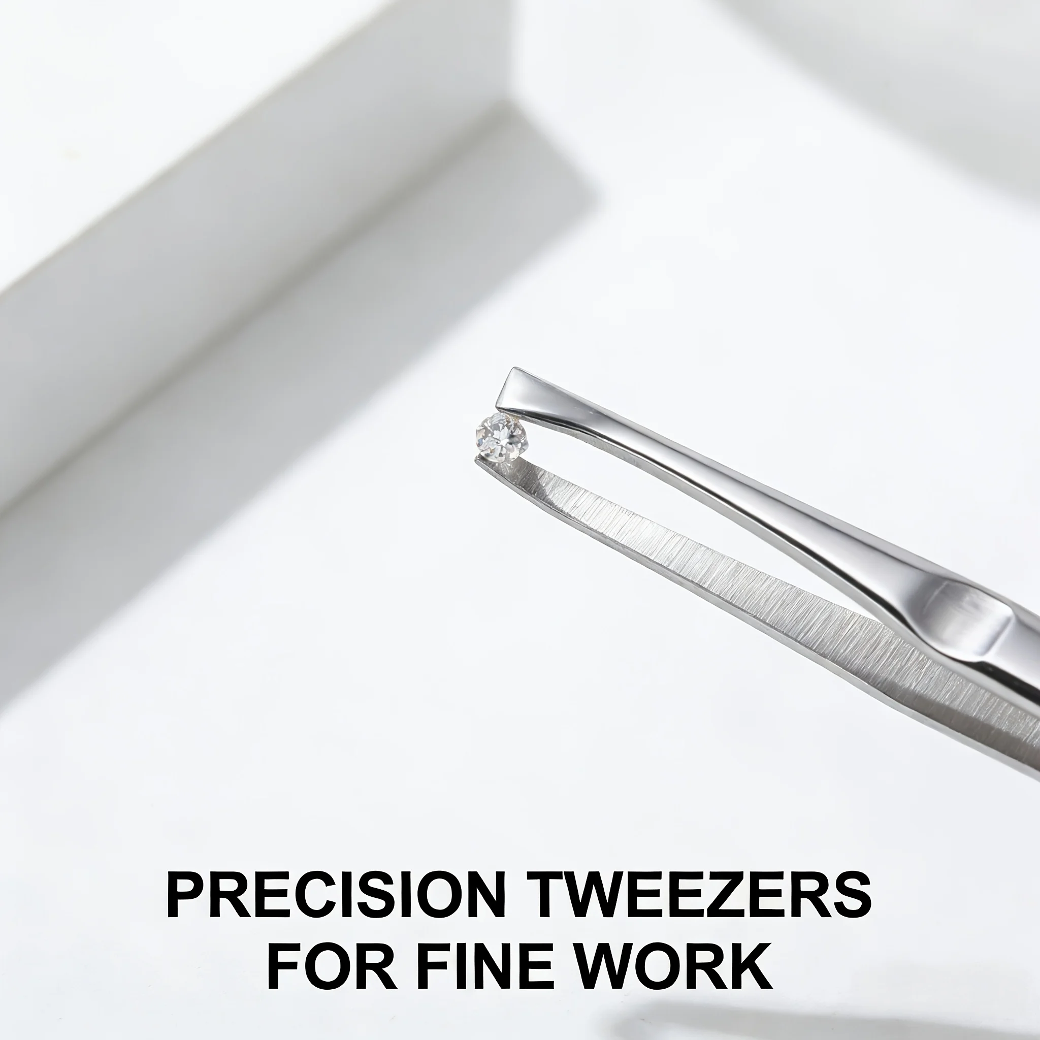 2/4pcs Stainless Steel Slant-Tip Tweezers with Closely Fitted Jaws Eyebrow Tweezers Hair Removal Beard Clip