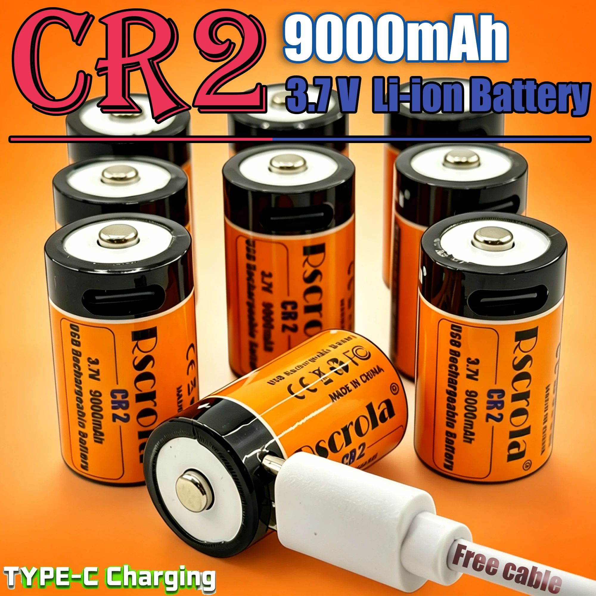 Batería recargable USB CR2 de 3.7V, telémetro para cámara, bloqueo de freno de disco, impresora SP-1, batería de litio, pilas recargables tipo