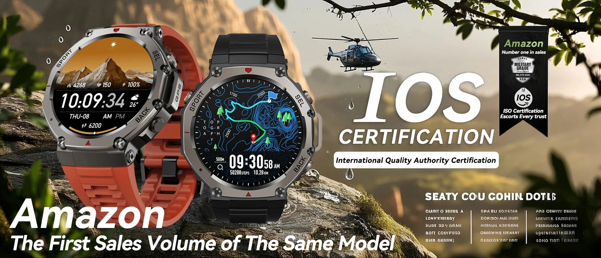 2025 New Military Bluetooth Call Smart Watch Built-in GPS Compass Barometric Altimeter 10ATM Waterproof Sports Smartwatches Men
