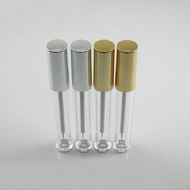 6ml przezroczysta tubka do ust złota/srebrna pokrywka serum do ust olejek błyszczyk/miod/tusz do rzęs/kredka do oczu płynny żel do makijażu kosmetyczny pakowanie paznokci