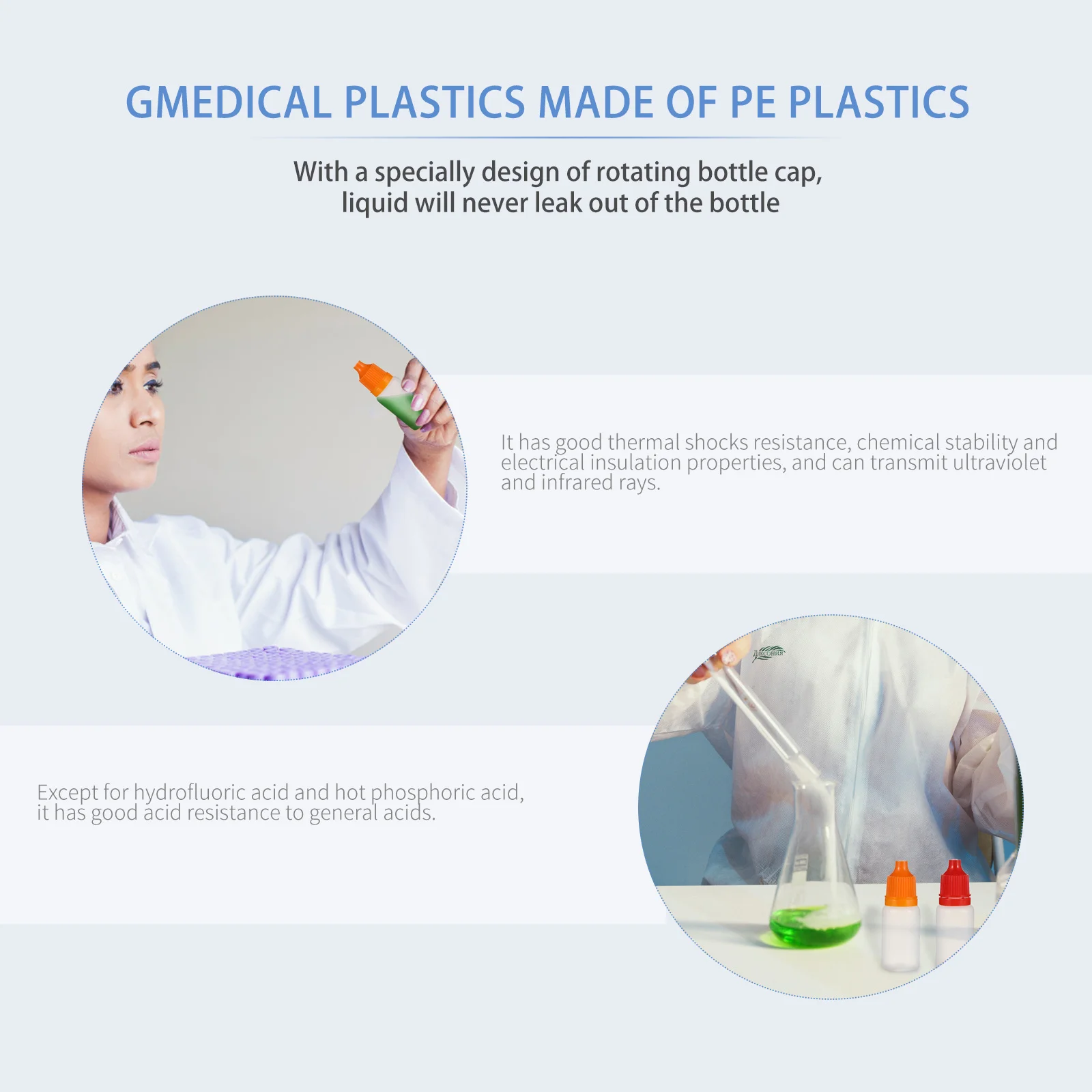 

50pcs Eye Liquid Dropper Bottles 10Ml Translucent Plastic Squeeze Containers Color-Coded Caps Leak-Proof Refillable For Eyedrops