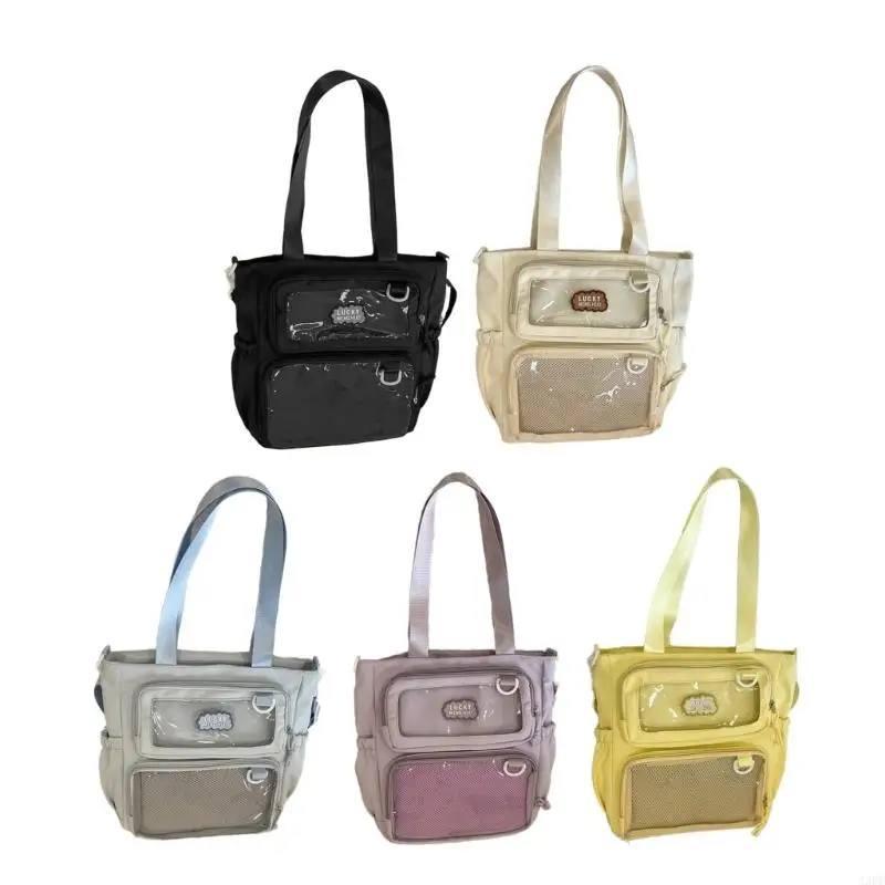 A3PE Campus Crossbody Bag Itabag Clear Window Pin Display Student Shoulder Handbag