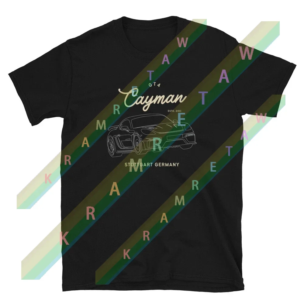 

New summer Men T Shirt Casual 981 Cayman GT4 Graphic 986 718 T-shirt Graphic Short Sleeves 100% Cotton Cool Tee