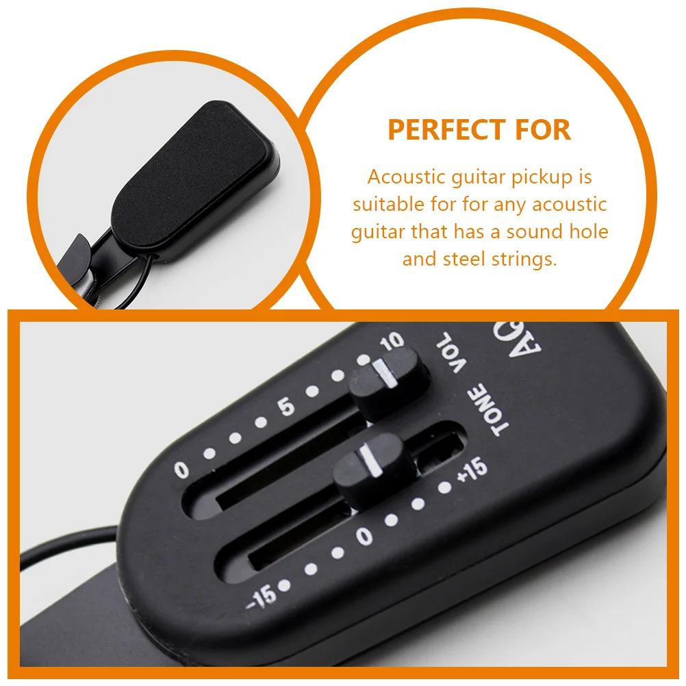 

Professional Folk Classical Acoustic Guitar Sound Hole Pickup Durable Wear Resistant for Steel String Guitar Amplification Music