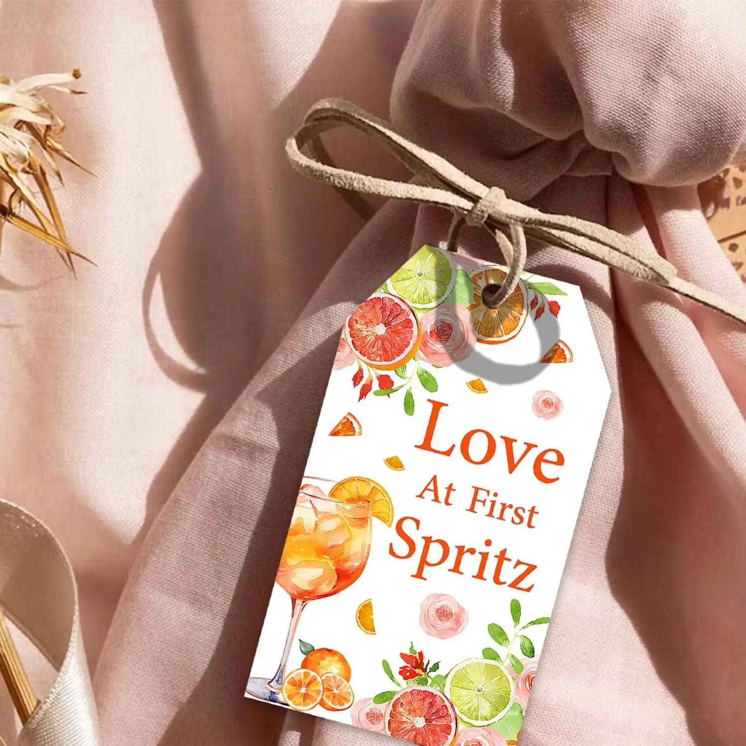 Kreat4joy Love At First Spritz Thank You Tags Orange Cocktail Bridal Shower Decor Bar Citrus Gift Tags Bachelorette Party Supply