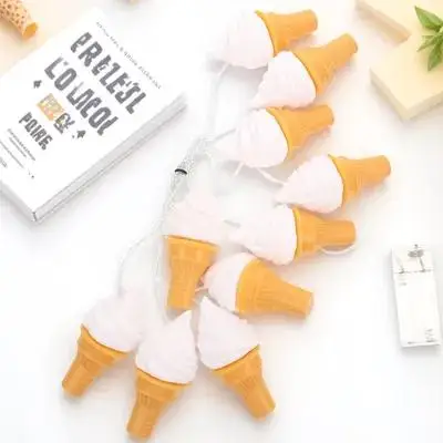 

Набор светодиодных гирлянд в виде мороженого для декора на день рождения, праздники, вечеринки, украшения интерьера помещения