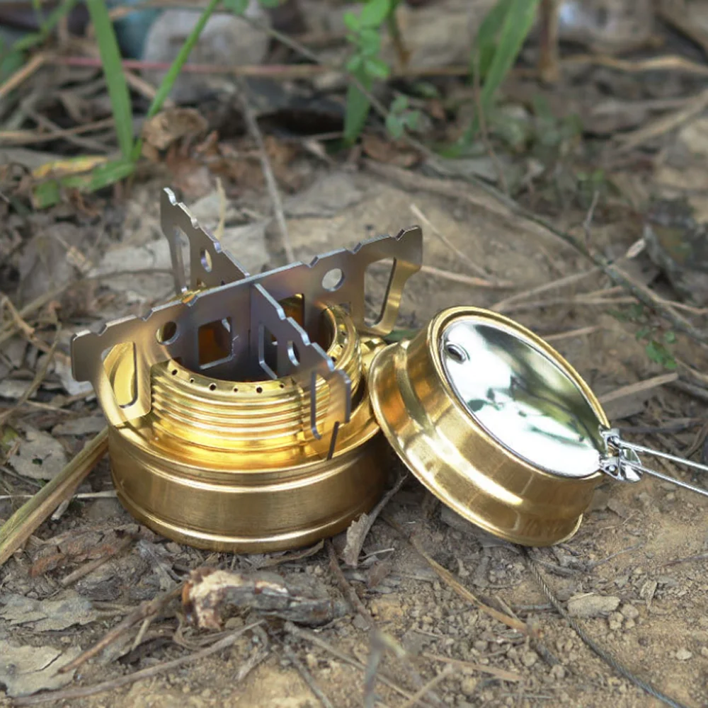 Outdoor Alcohol Stove Cross Bracket camping Stove Stainless Steel High Temperature Resistant Hiking Backpacking Cookware ﻿ view 4