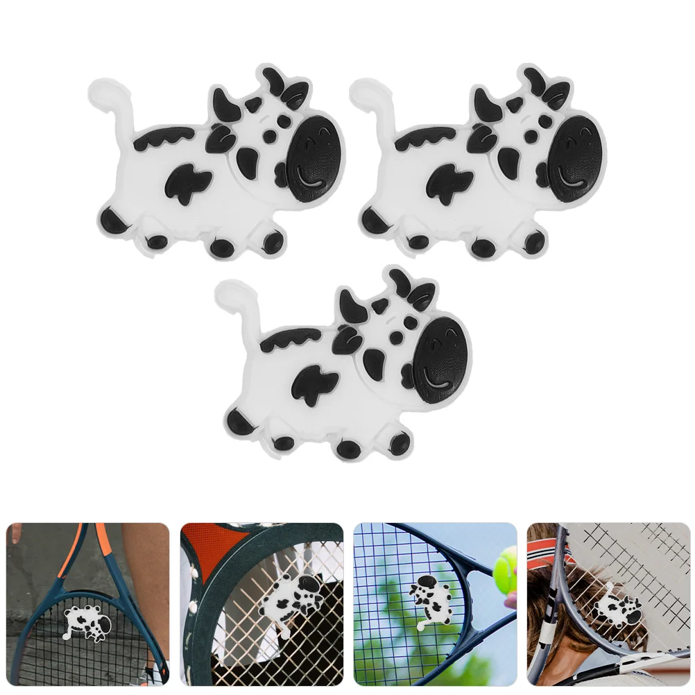 3 Pcs Tennis Racket Absorber Small Dampener Vibration Decorative Balls Shocks Silicone Absorbers Animal