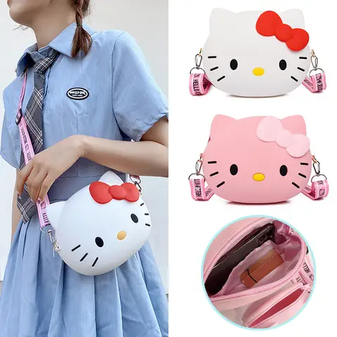 11cm/19cm Hello Kitty Crossbody Bags For Women Kawaii Messenger Bag Travel 3d Shoulder  Small Purse Phone Bag  Girlfriend Gift