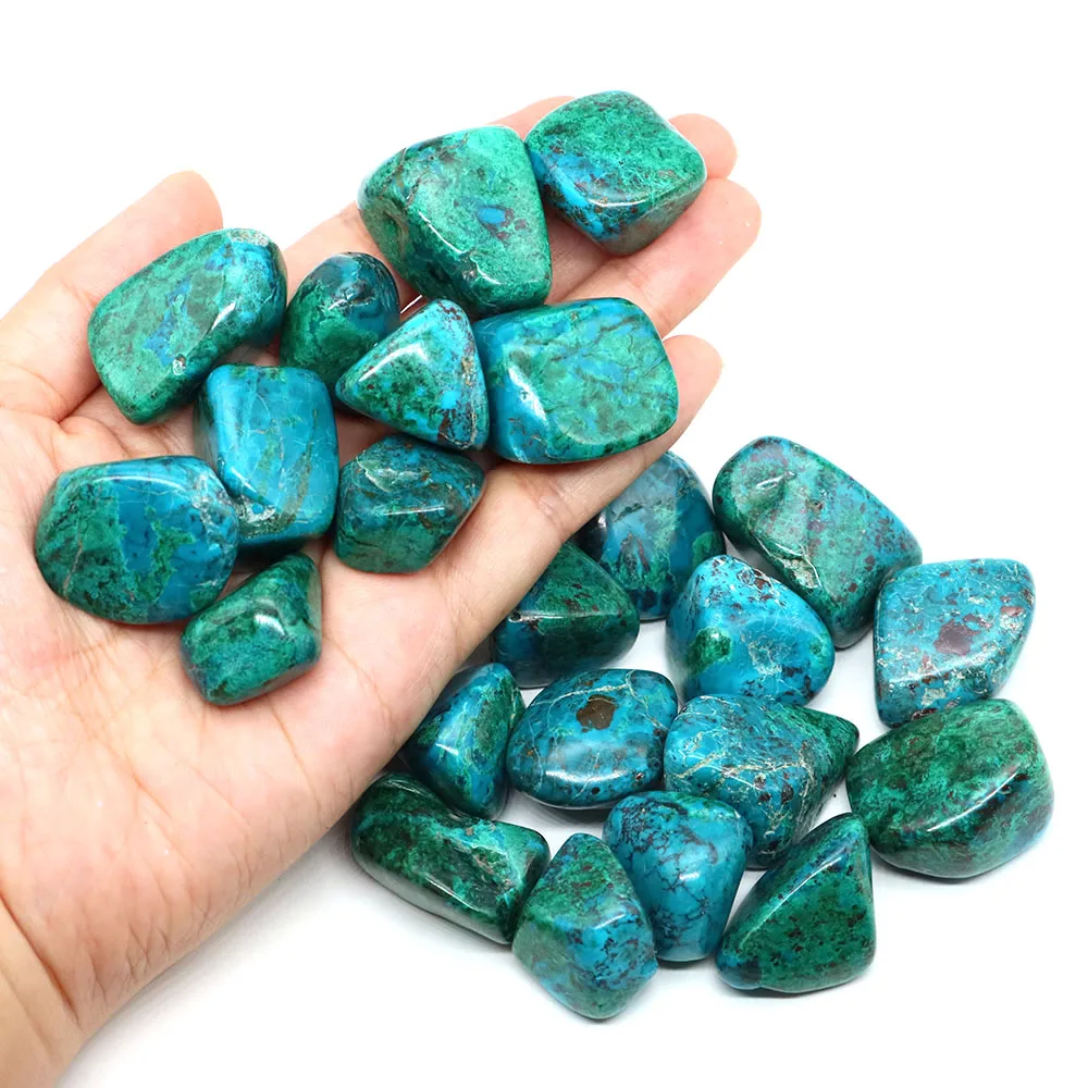 

Natural Chrysocolla Tumbled Stones Reiki Healing Crystals Mineral Quartz Specimen Bulk Gems Fish Tank Aquarium Garden Home Decor