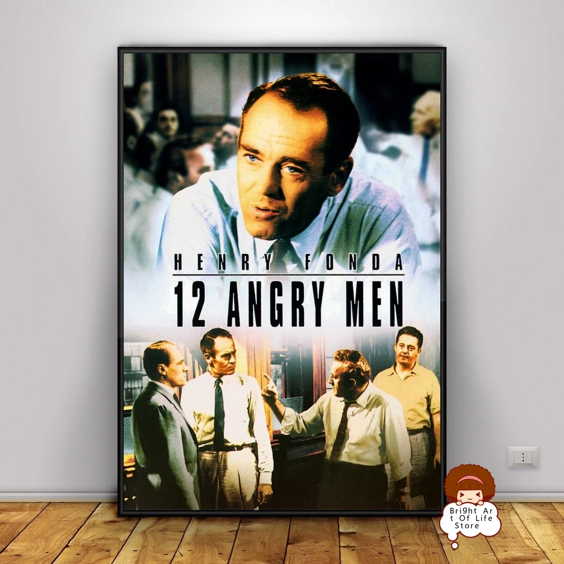 

12 Angry Men (1957) Movie Poster Classic Art Photo Canvas Print Home Decor Wall Art (Unframed)