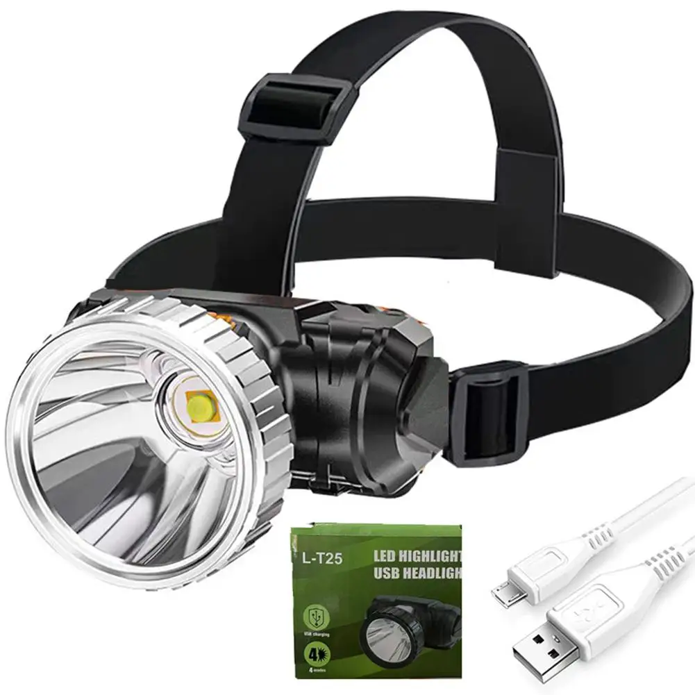 Mini Led Headlamp 4 Level Portable Rechargeable Led Head-mounted Flashlight Head Torch lanterna de cabeça led recarrgavel