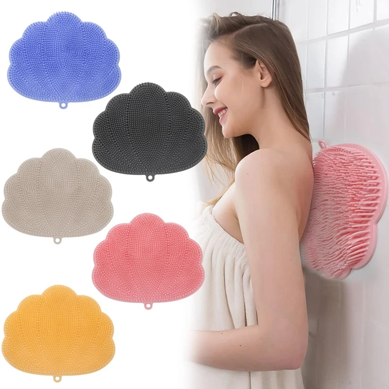 

Wall-Mounted Hands-Free Back And Foot Scrubber With Suction Cups - Deep Clean And Exfoliate In The Shower