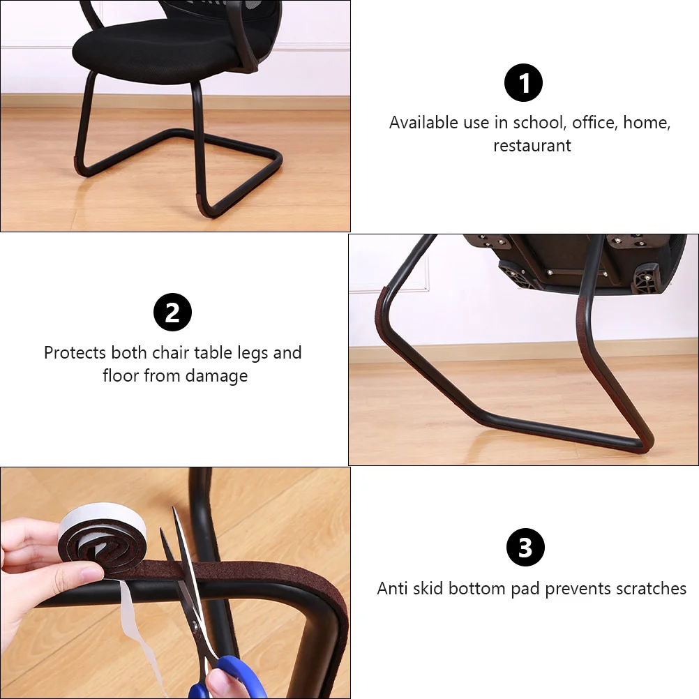 Almohadilla para patas de silla, cojín para pies de muebles de fieltro, Protector de suelo para azulejos de madera dura, taburete laminado, cubierta para pies, Protector de patas de silla, 2 uds.