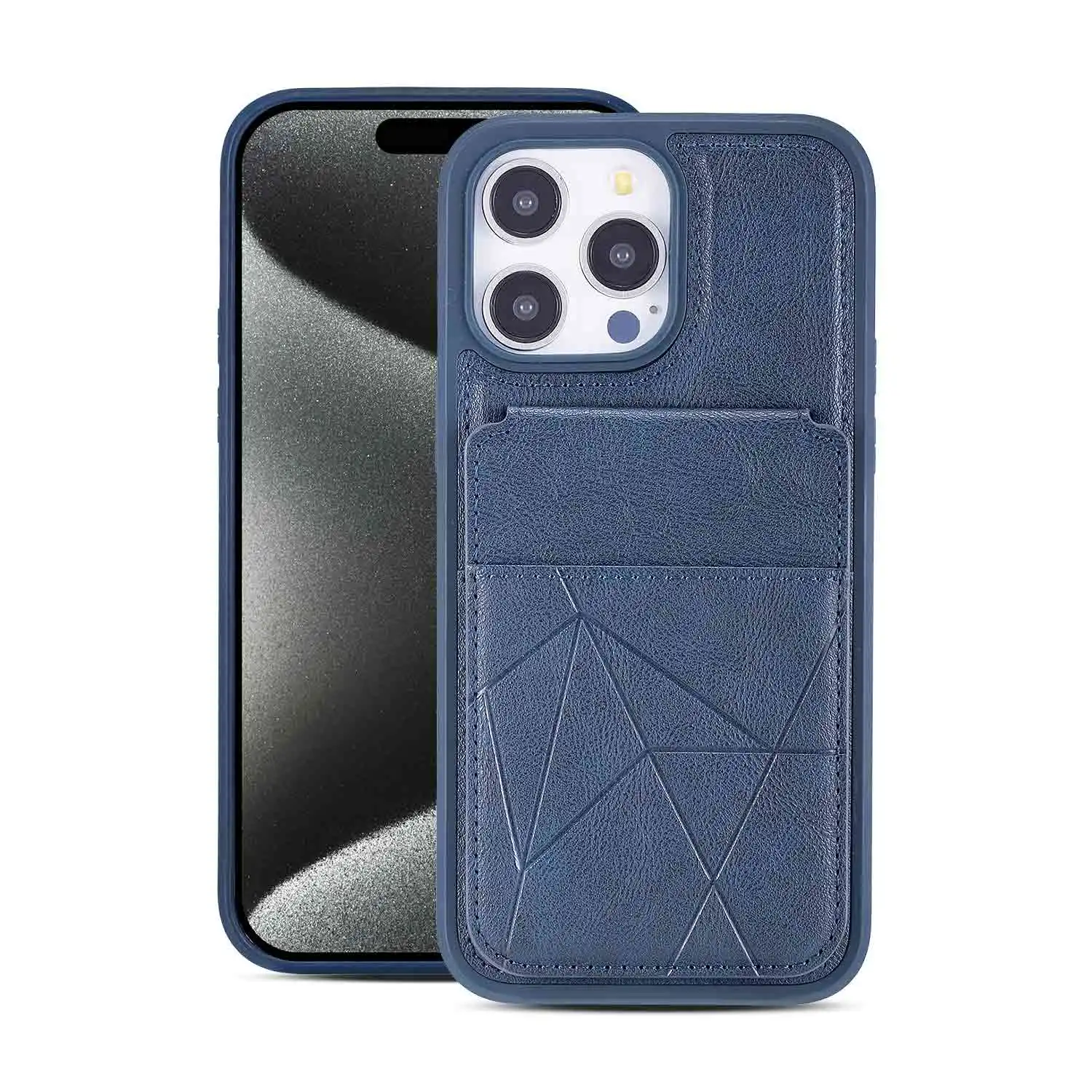 Business Luxury Strong Magnetic Cards Solt Phone Case for iPhone 17 Pro Max 16 Plus 15 14 13 12 Shockproof Slim Fit Stand Cover view 2