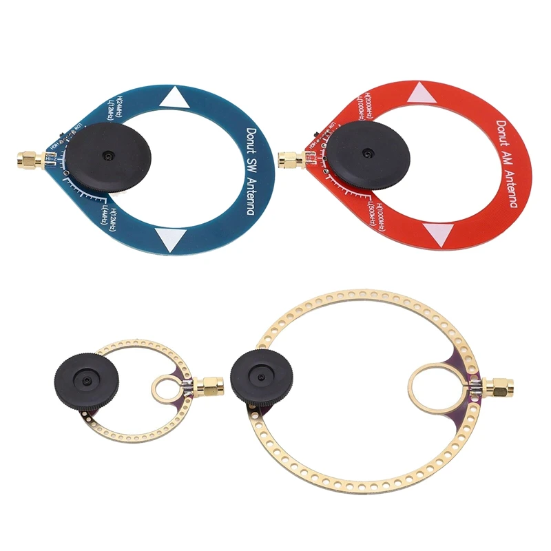 Donut Korte En Middengolf Antenne Mini Loop Multifunctionele Antenne 4-delige Set Voor Fm Sw Radio 'S