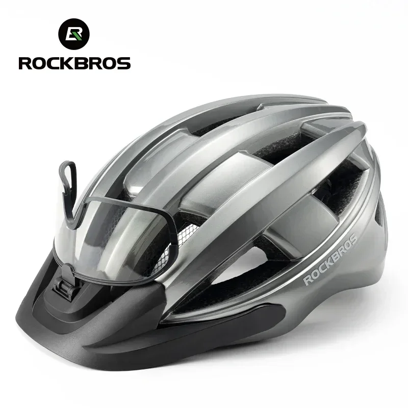 

ROCKBROS Ultra-Light Cycling Helmet Taillight Magnetic Goggles Integrated Bicycle Helmet High Quality Protection Mtb Road