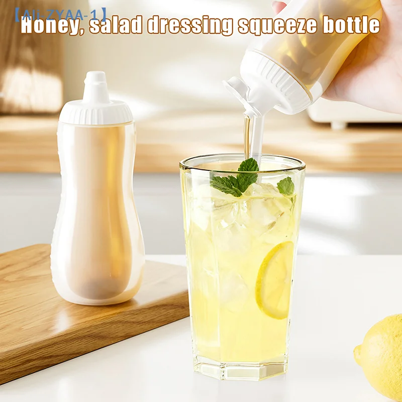 【ZYAA-1】500ML Large Squeeze Condiment Bottles With Nozzles Ketchup BBQ Sauces Olive Oil Bottle Dispenser Squeeze Sauce Bottle