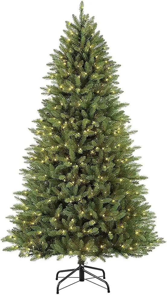 7.5 Foot Pre-Lit Elegant Series Fraser Fir Artificial Christmas Tree With 600 Ul Listed Clear Lights, Green