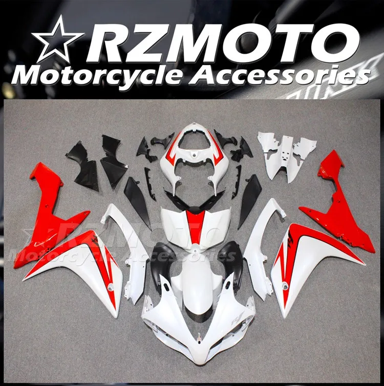 4Gifts New ABS Motorcycle Bike Fairings Kit Fit For YAMAHA R1 2007 2008 07 08 Bodywork Set Custom White Shiny